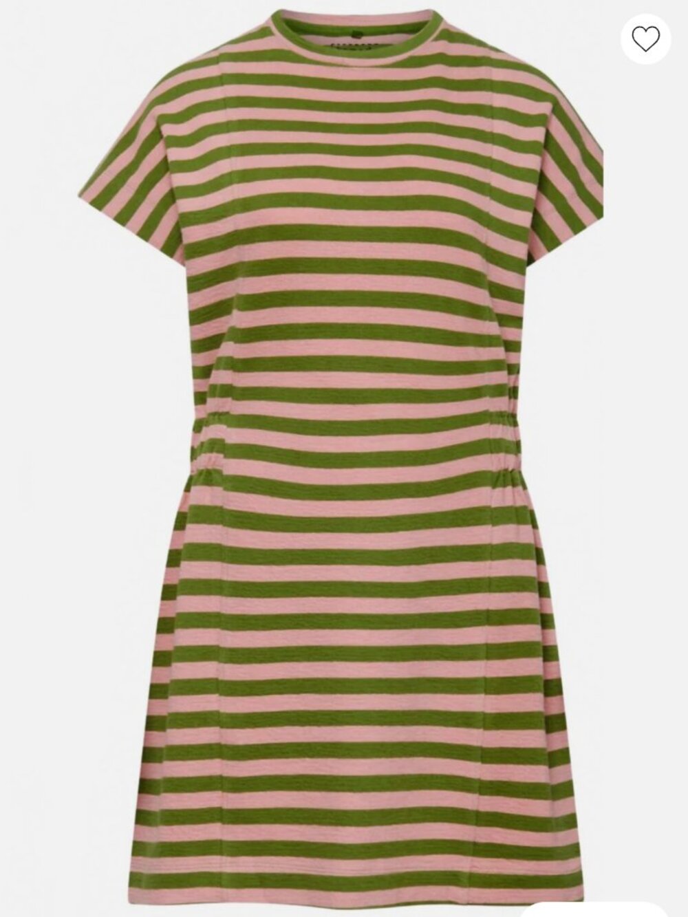 KOMODO Una Organic Cotton Mini Dress in Pink and Green Stripe | Size 6